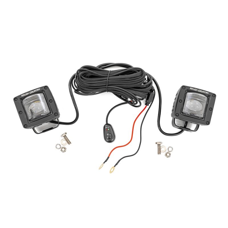 2 Inch Black Series LED Light Pods | SAE Fog | Yellow