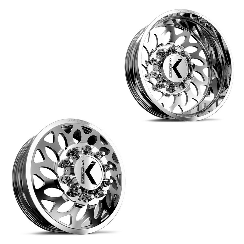 28×8.25 KG1 Forged KD007 Lotus Polished Milled PRE-11 GM PRE-19 DODGE DIRECTIONAL DUALLY Wheels 8×6.5 Set of 6 (Lug Nuts/Adapters Included) Fits UP to 13.50 tire