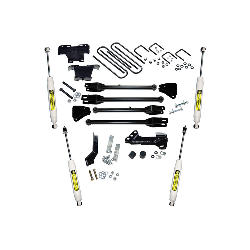 4″ 4-Link Lift Kit – 17-22 F-250/F-350 4WD – Diesel – w/ SL Shocks K166