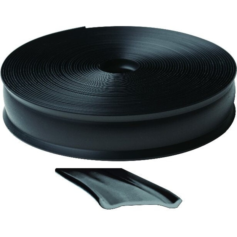 RV Designer 1 Inch Wide Vinyl Trim Insert Compatible with RVs – Flexible Molding, Exterior Use, and Roof Edge Molding – Ideal Compatible with Travel Trailers and Campers, Heavy Duty, 25 Foot Roll, Black