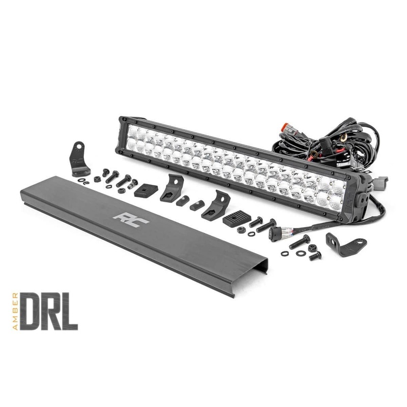 20 Inch Chrome Series LED Light Bar | Dual Row | Amber DRL