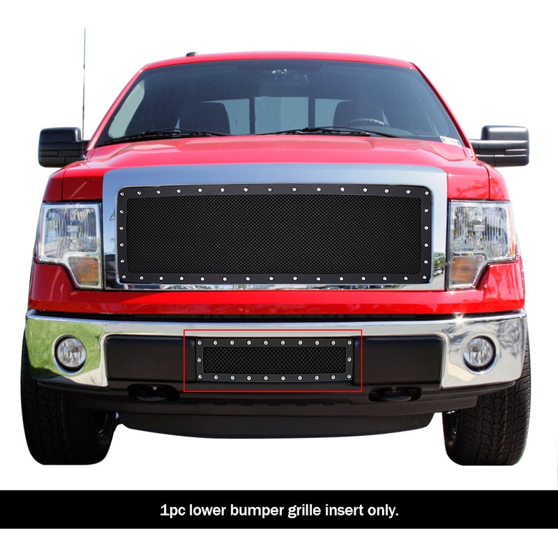 APS GR06LFG89H Lower Bumper Rivet Grille Fits 2009-2014 Ford F-150