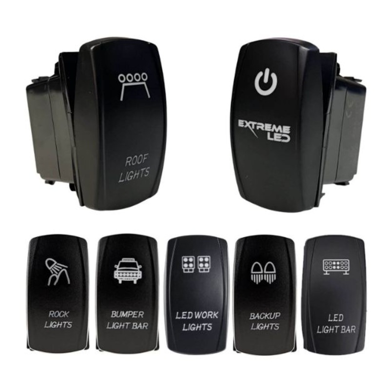 Laser Engraved LED Rocker Switches