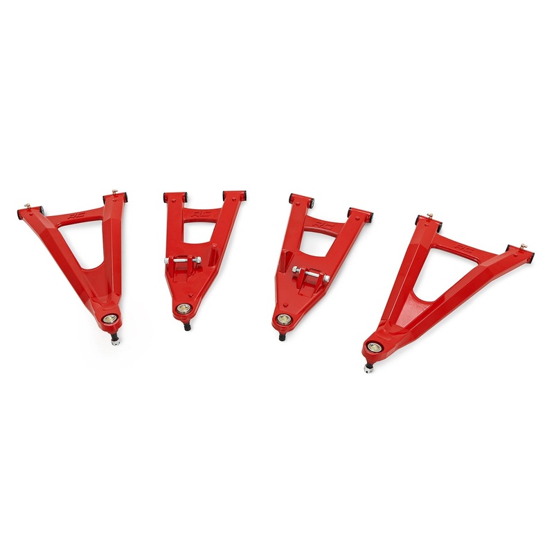 Red Forged Alum High Clearance 2″ Fwd Offset Control Arms w/Ball Joints | Polaris Ranger 1000XP