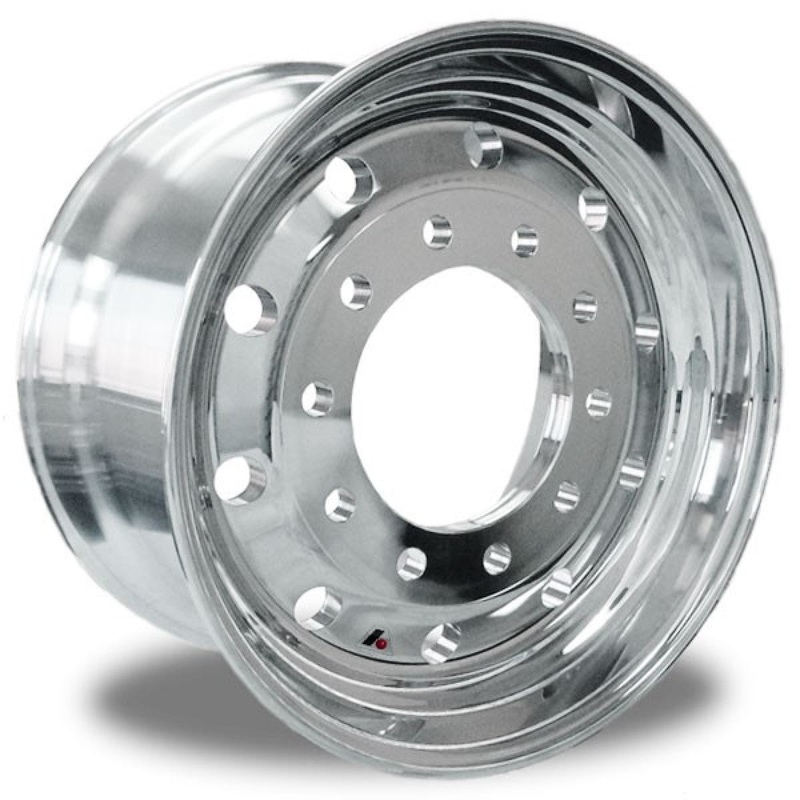 22.5×12.25 Accuride High Polish 4.75″ Offset Super-Single Flat Face Steer Wheel