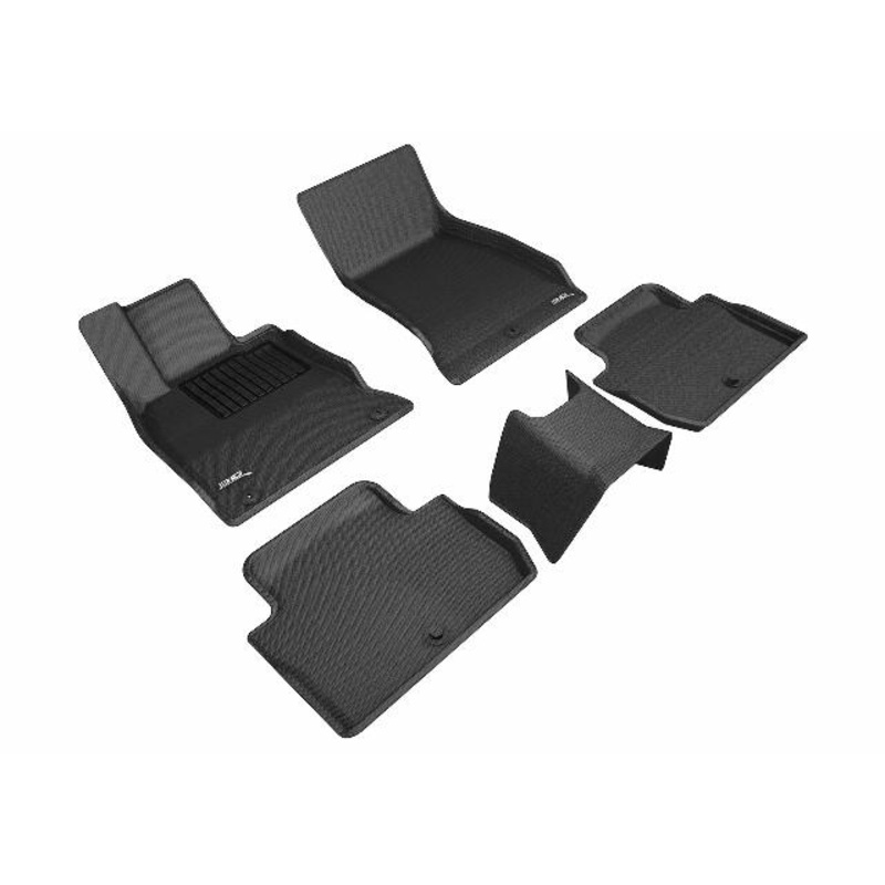3D MAXpider Custom Compatible with KAGU Floor Mat (BLACK) Compatible with KIA STINGER RWD  – Full Set 2018-2023