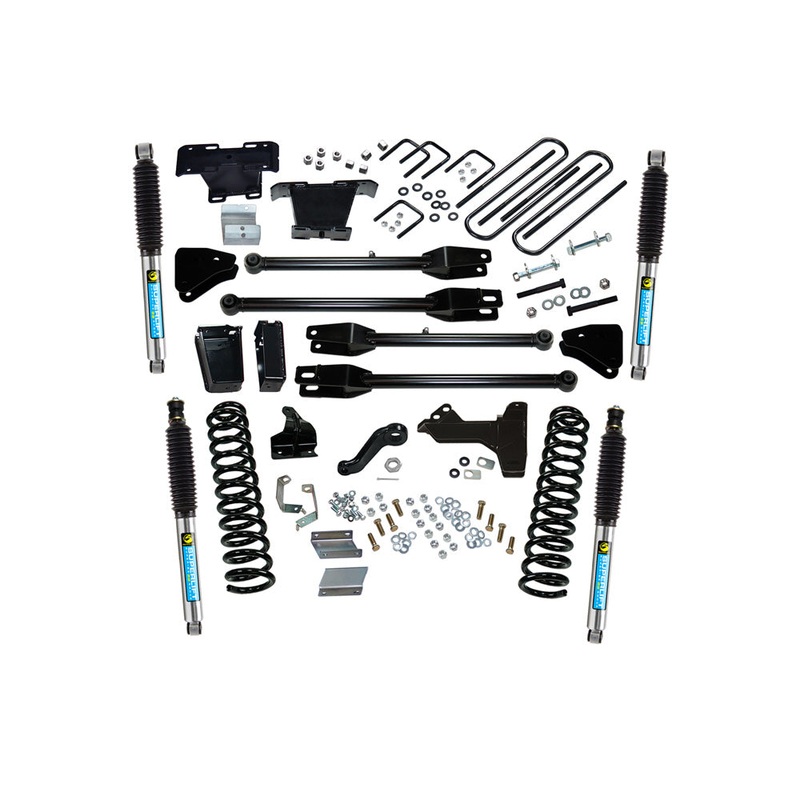 6″ Lift Kit – 11-16 F250/F350 4WD – Dsl w/ 4-Link Conversion & Bil Shocks K237B