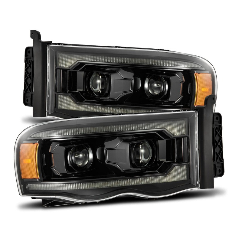 ALPHAREX 2002-2005 Dodge Ram LUXX-Series LED Projector Headlights Alpha-Black
