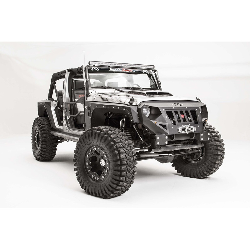 Fab Fours GR1000-1 Grumper Grill/Front Bumper Fits 07-18 Wrangler (JK)