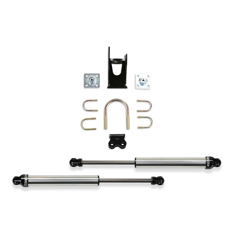 Fabtech FTS220512 Dual Dirt Logic 2.25 Stainless Steel Steering Stabilizer Kit