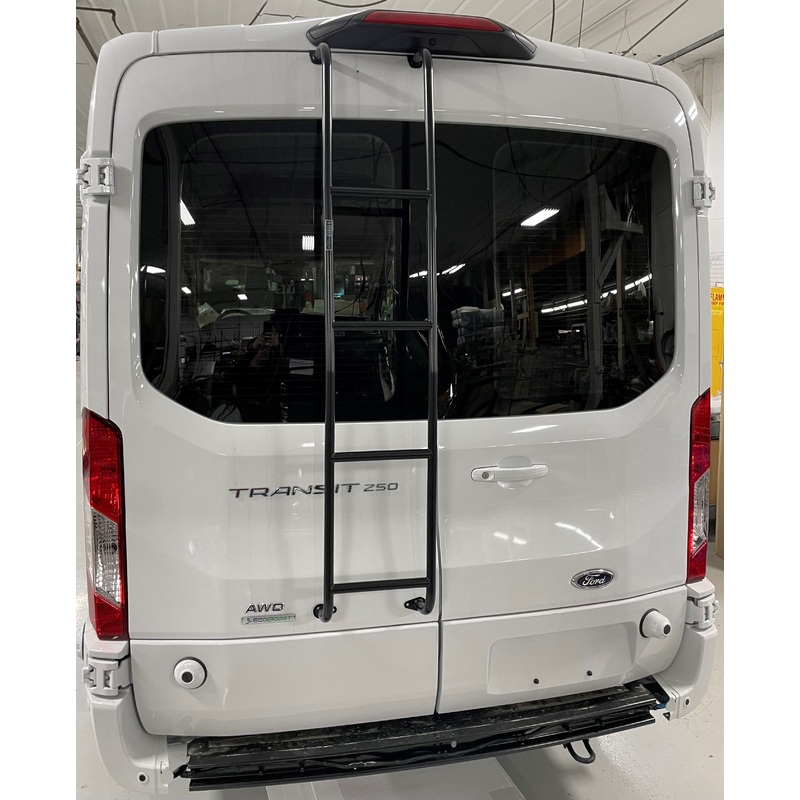 Ford Transit Ladder For Driver Rear Door Black -Aluminum 093TM-B