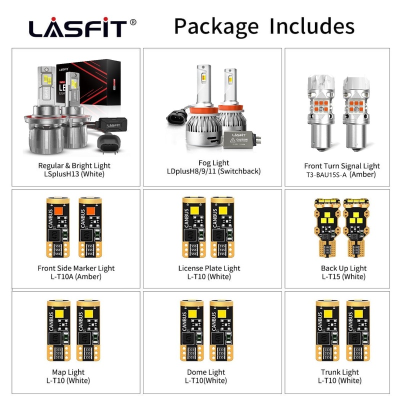 Fit for 2015-2022 Jeep Renegade H13 LED Bulbs Exterior Interior Lights