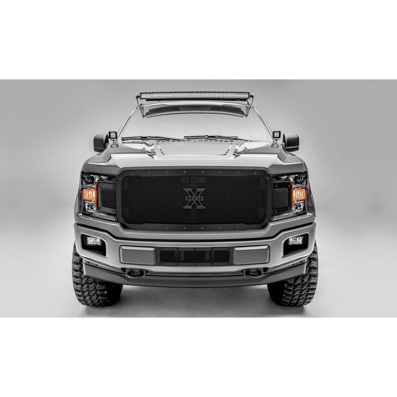 T-REX Grilles 6715711-BR Black Mild Steel Small Mesh Grille Fits 2018-2020 Ford F-150