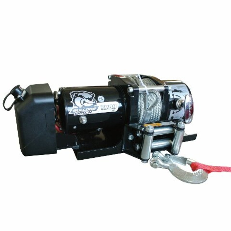 BULLDOG Winch 10031 Winch (7800lb Trailer with 47.6 ft. Wire Rope, Roller Fairlead, Mounting Plate, Low Profile)