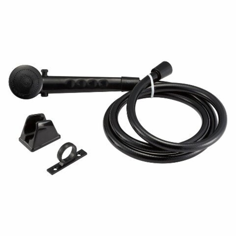 Dura Faucet DF-SA130-BK RV Economical Shower Head and 60-inch Hose Kit – Water-Saving Trickle Switch (Black)