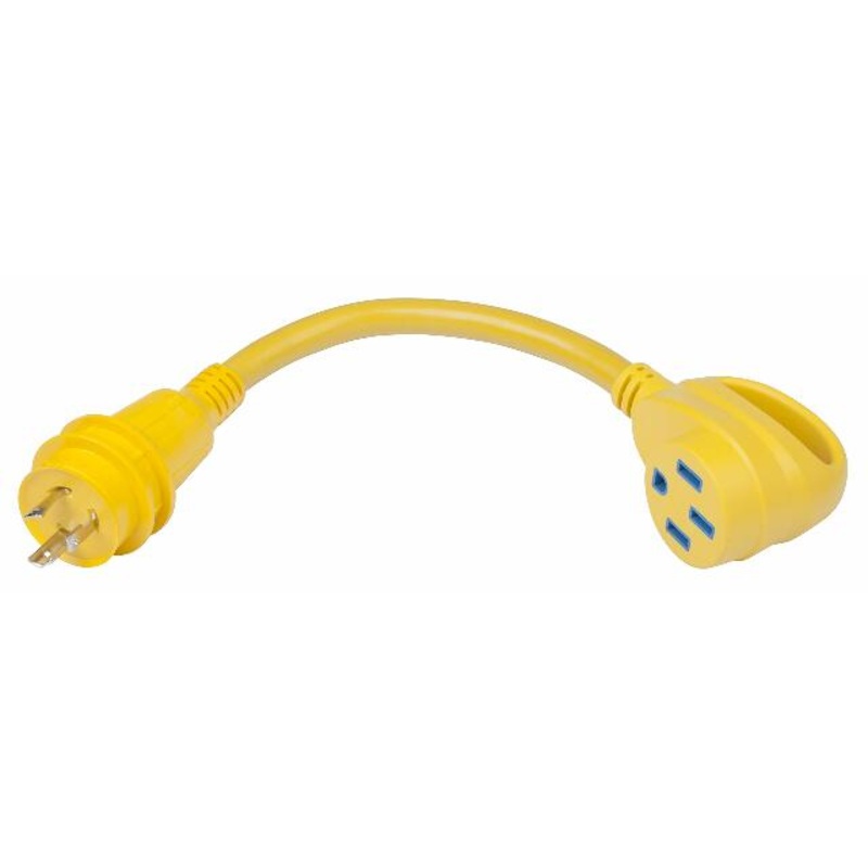 ParkPower by Marinco 173ARV RV Generator Adapter, 50A 125/250V Connector and 30A 125V Locking Male Plug