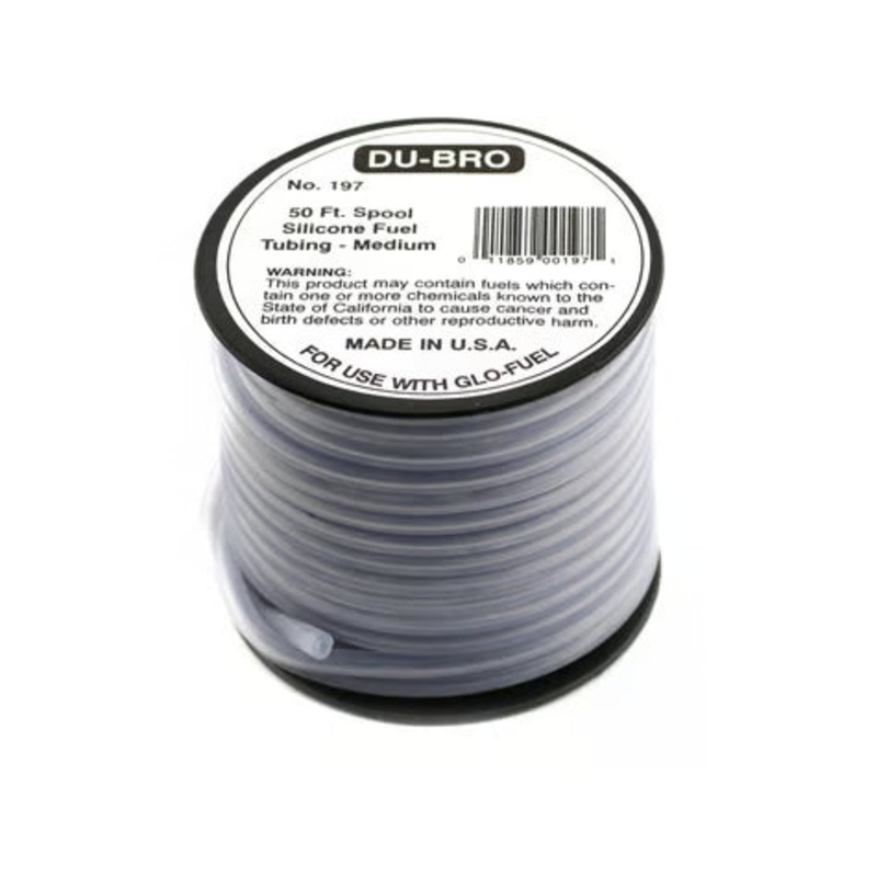 DuBro Medium Silicone Fuel Tubing (Blue) 1 Foot Increments
