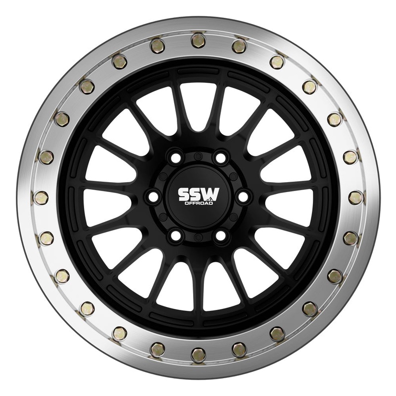 SSW Off-Road Beadlock Dakar Wheel /  Matte Black / 17X9.0 -25
