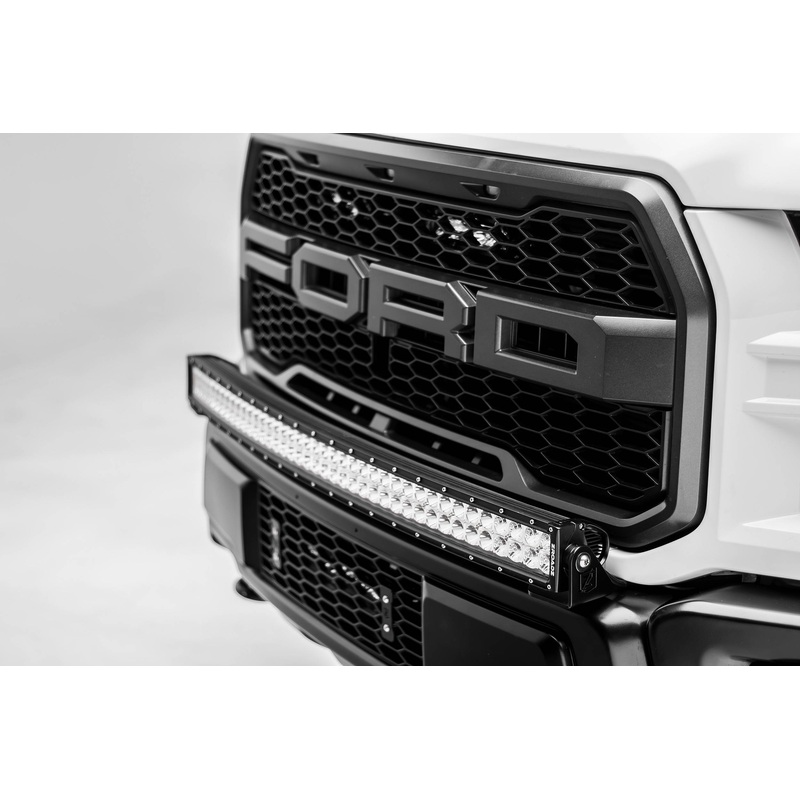 ZROADZ Z325662 Black Mild Steel Front Bumper Top LED Bracket Fits 2017-2020 Ford F-150 Raptor