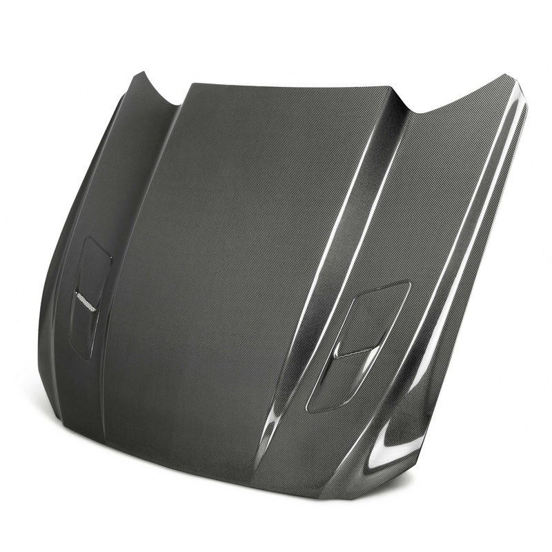 2015-2017 MUSTANG DOUBLE SIDED CARBON FIBER 3″ COWL HOOD