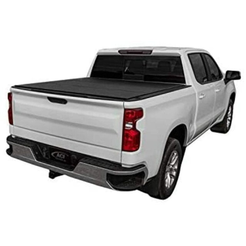 LOMAX B3070019 Hard Tri-Fold Cover; Black Urethane Finish; Single Rail;