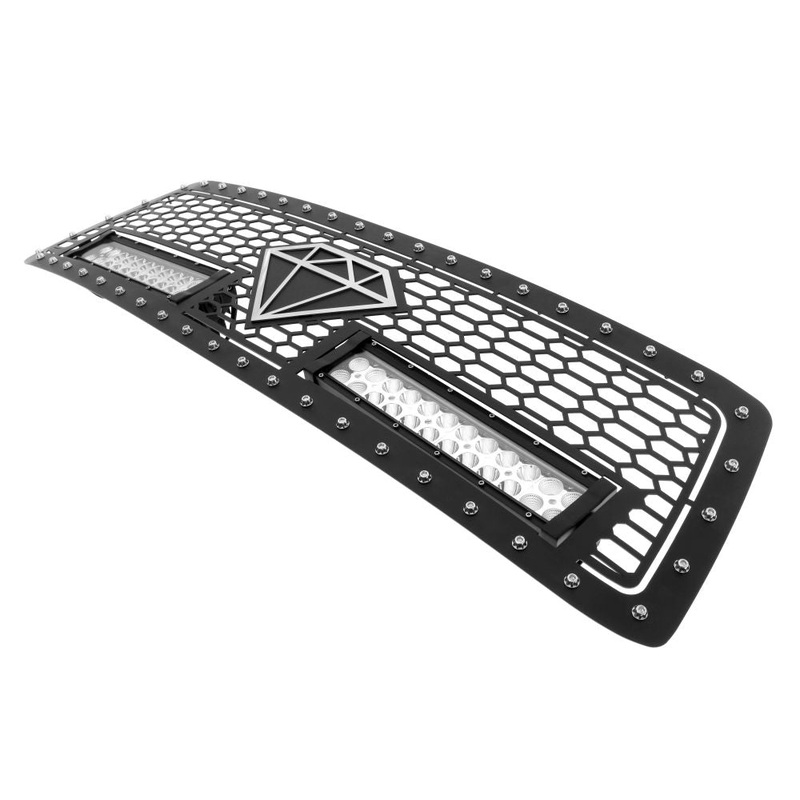 APS GR20LFG55L Main Upper Rivet Grille Fits 2010-2013 Toyota Tundra