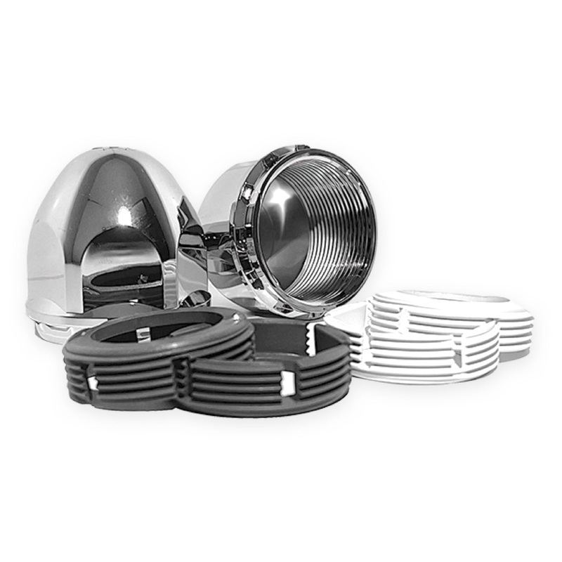 10 Pack – ALCOA 1-1/2 Inch Hex Flange Hug-A-Lug Nut Covers with Inner Clamps