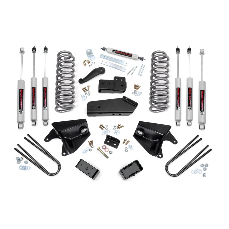 4 Inch Lift Kit | Quad Front Shocks | Rear Blocks | Ford Bronco 4WD (80-96)