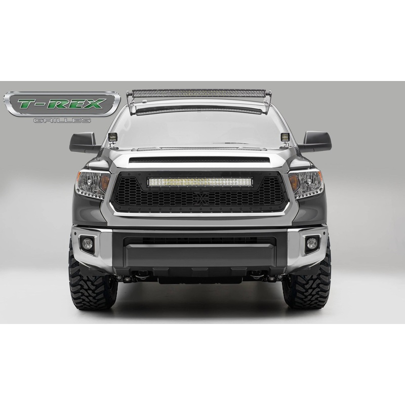 T-REX Grilles 7319641-BR Black Mild Steel Laser Cut Pattern Grille Fits 2014-2017 Toyota Tundra