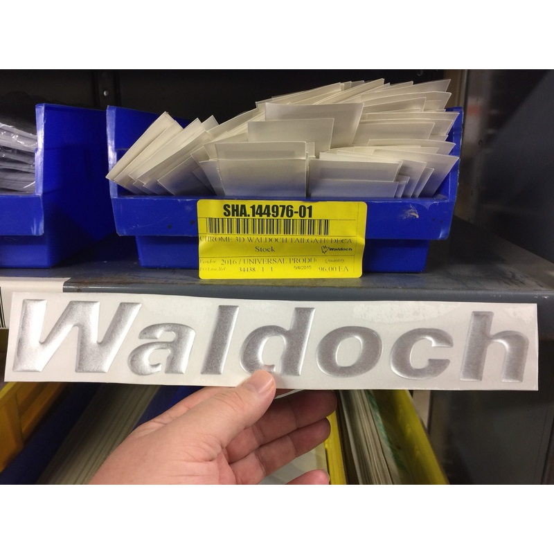 Waldoch Domed Logo Sticker for Truck Tailgate etc SHA.144976-01