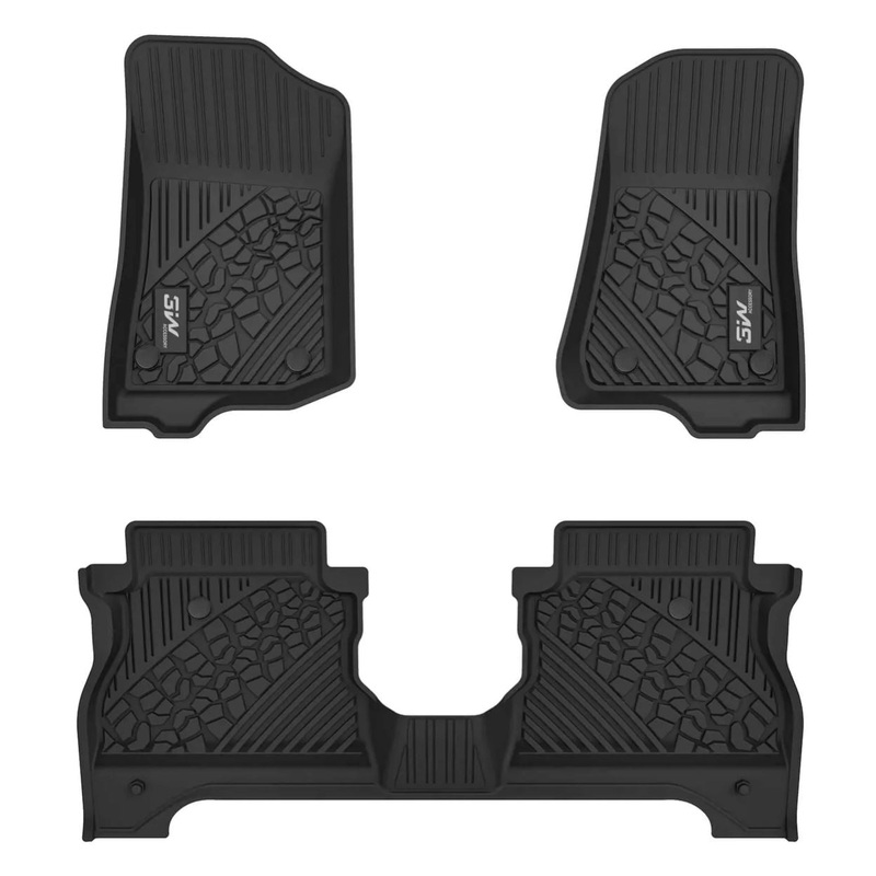 3WLINERS 2020-2025 JEEP Gladiator JT TPE Material & All-Weather Protection Custom Floor Mats