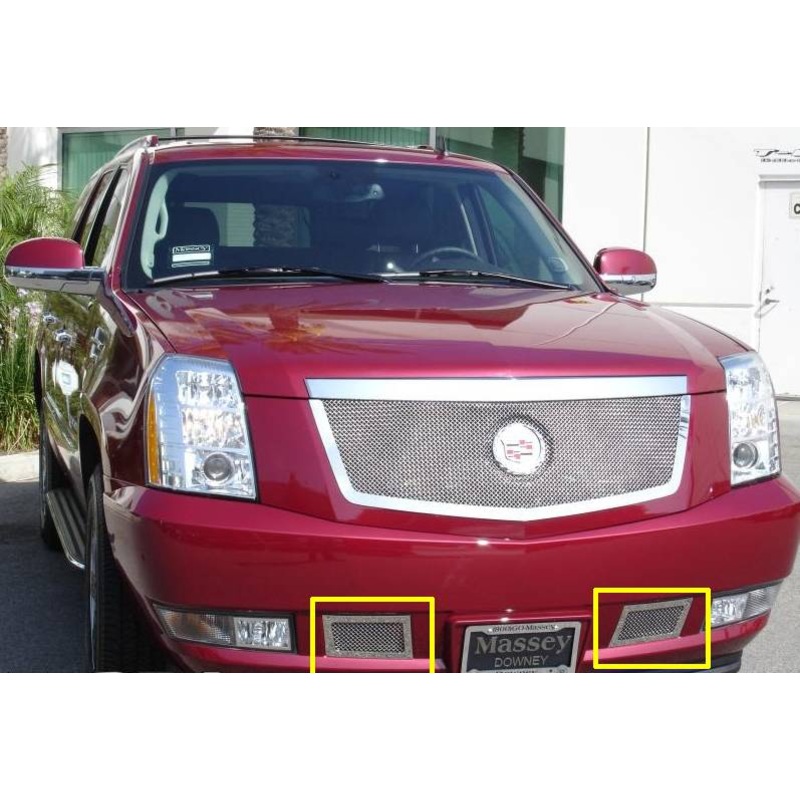 T-REX Grilles 55195 Polished Stainless Steel Small Mesh Bumper Grille Fits 2007-2014 Cadillac Escalade Escalade EXT Escalade ESV