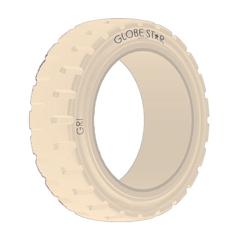10x5x6-1/2 (254/127-165) GRI GLOBESTAR Press On Band, Non-Marking, LUG, Solid, White