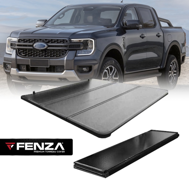 Fenza Hard Tri-Fold Tonneau Cover  Compatible with Ford Ranger 2023+ Double Cab | Rugged, Weather-Resistant, Easy Installation