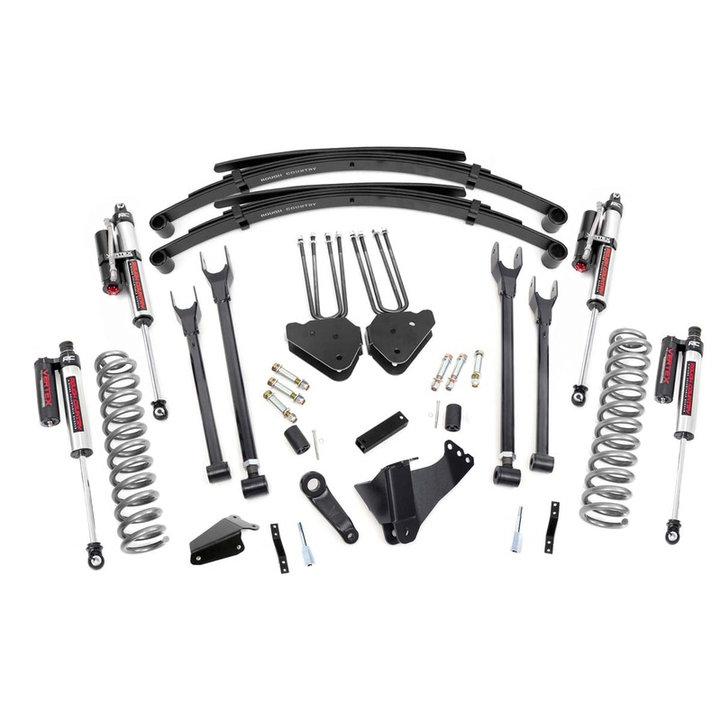 Rough Country 6 Inch Lift Kit Gas 4 Link RR Spring Vertex Fits Ford F-350 4WD 2005-2007