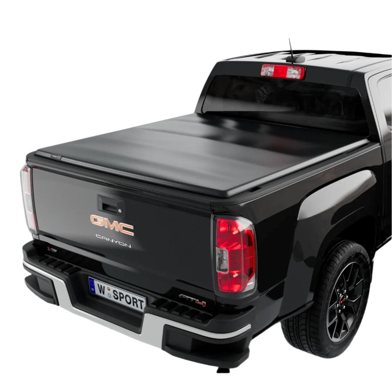 Tonneau Covers I WORKSPORT 2015-2022 GMC Canyon SC4 PRO Vinyl Full Bed Access Quick Latch Trifold Soft Tonneau Cover
