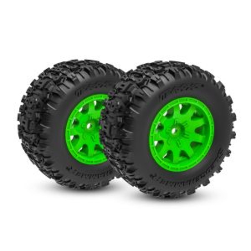 Traxxas Mini Maxx Tires & wheels, Sledgehammer Assembled Green