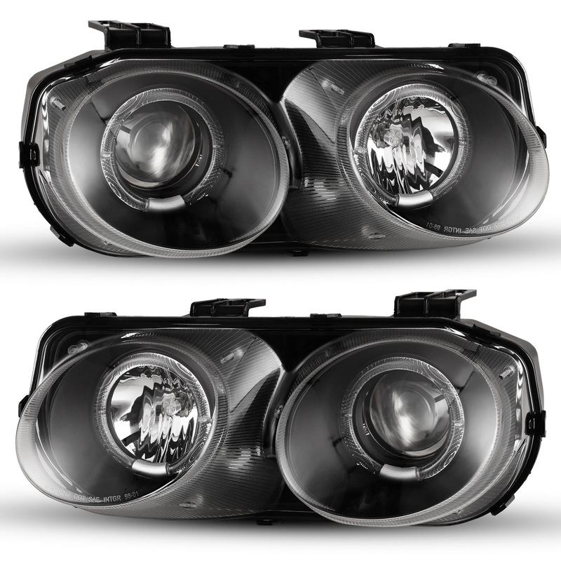 For 1994-1997 Acura Integra Halo Projector Head Light – Black/Clear