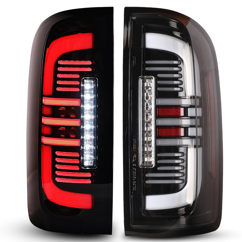 For 2015-2022 Chevy Colorado LED Sequential Tail Lights – Glossy Black/ Clear