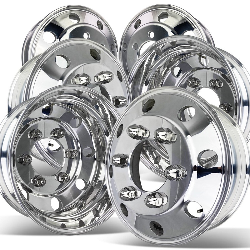 19.5×6.00 Northstar 6×8.75″ Mirror Polish Both Sides 6 Wheel Kit