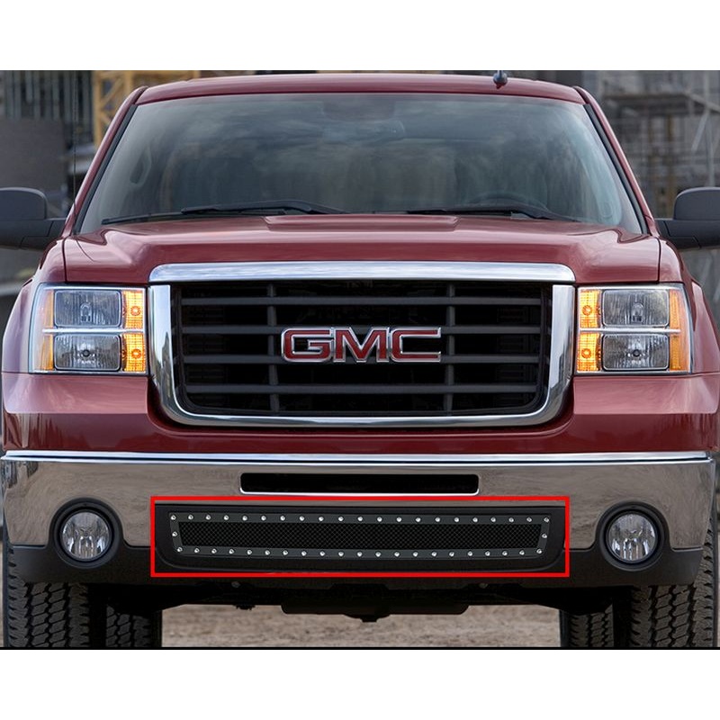 APS GR07LFD95H Lower Bumper Rivet Grille Fits 2007-2013 GMC Sierra 1500