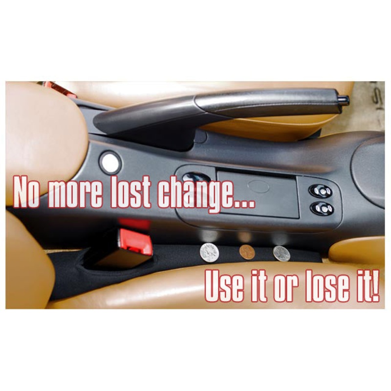Drop Stop – The Original Patented Car Seat Gap Filler  –  Slide Free Pad and Light