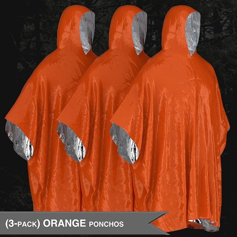 Swiss Safe Dual Purpose Poncho And Thermal Blanket – 3 Pack, X002JKHD73