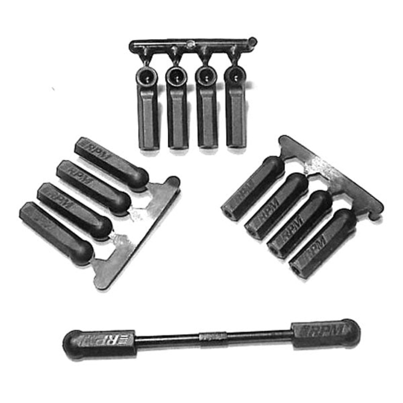 RPM Long Shank Rod Ends (12); Black