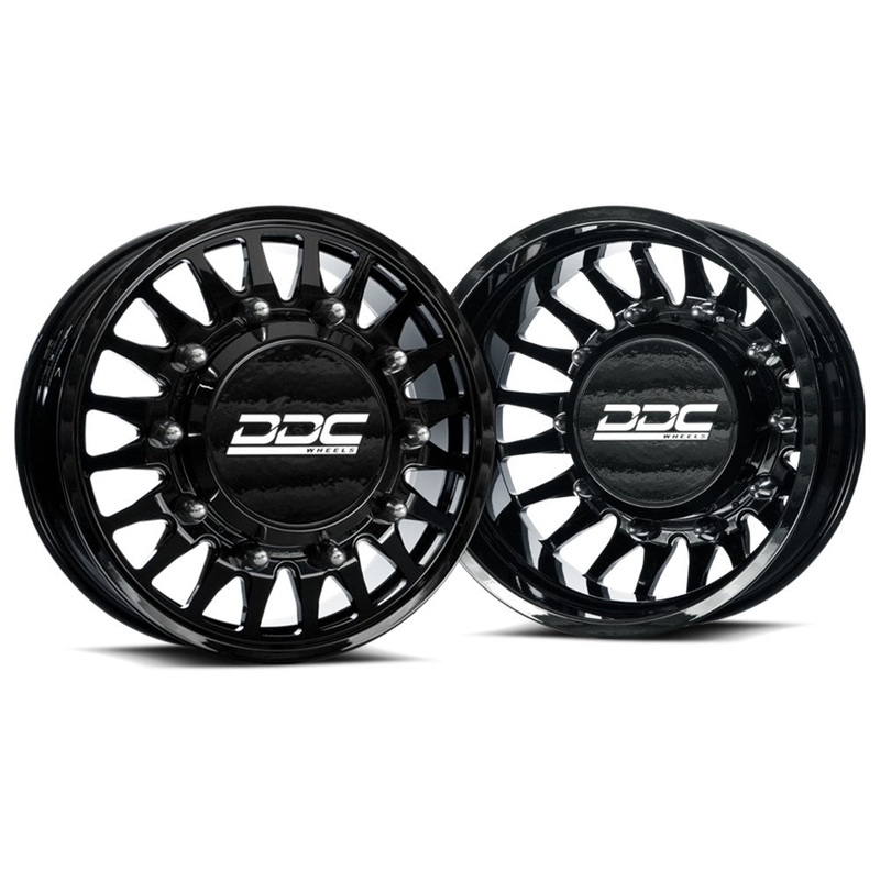 20×8.25 DDC The Spoke Gloss Black FORD F-450/F-550 DODGE 4500/5500 FORGED DUALLY Wheels 10×225 Set of 6 (Lug Nuts Included) Fits Stock up to 295 tire