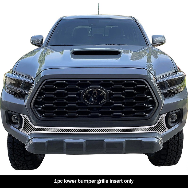 APS GR20GEA81S Lower Bumper Chrome Mesh Grille Fits 2016-2023 Toyota Tacoma