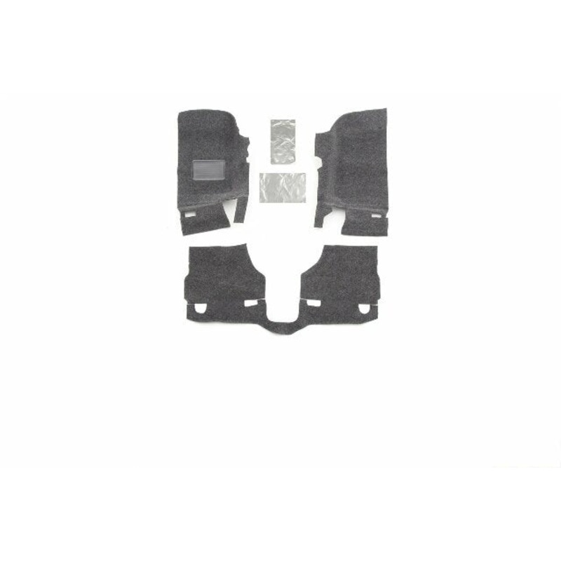 Bedrug – Jeep Liners | 2007 – 2010 Jeep Wrangler JK 2 Door, Front Floor Liners (Includes Heat Shields) | Grey – 3 pc. | BRJK07F2