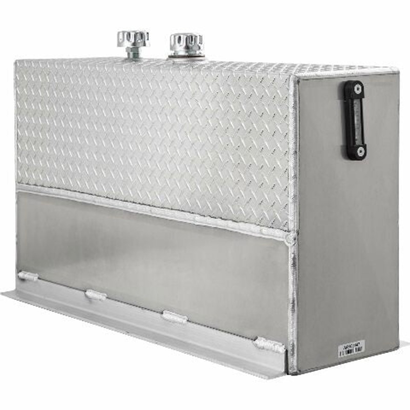 Buyers Products UR50A 50 Gallon Upright Aluminum Hydraulic Reservoir, Lightweight, With Baffles & Sight Gauge, Hydraulic Tank Compatible with Trucks