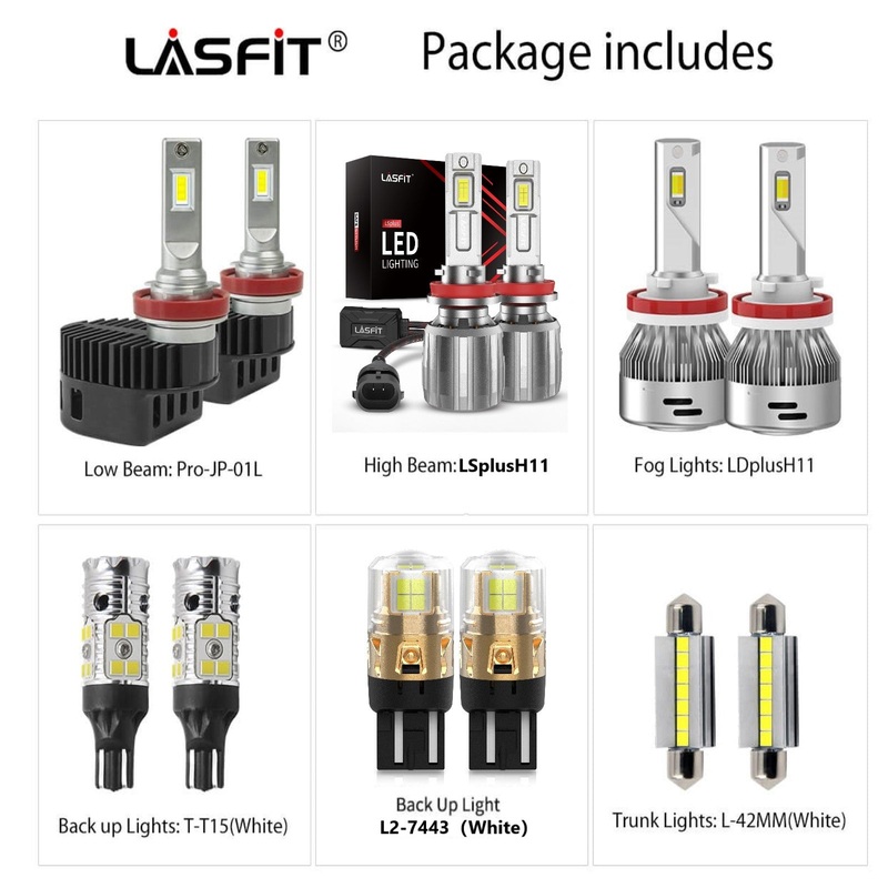 Fit for 2017-2022 Jeep Grand Cherokee H11 Custom LED bulbs Conversion Kits Fog Light Backup Light