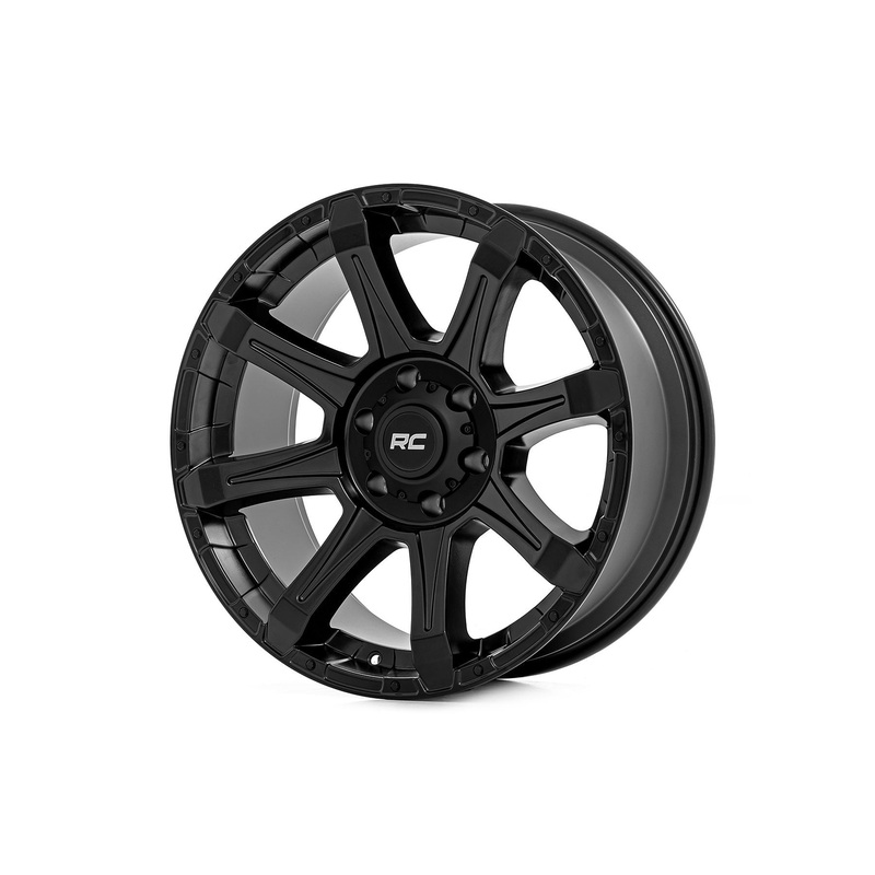 Rough Country 81 Series Wheel | One-Piece | Semi Gloss Black | 20×10 | 6×135 | -19mm